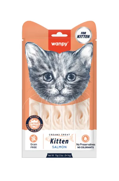Wanpy Kitten Creamy Salmon Treat 70g*12