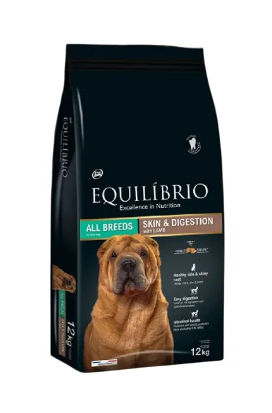 Equilibrio Dog Skin & Digestion All Breeds Lamb 12Kg