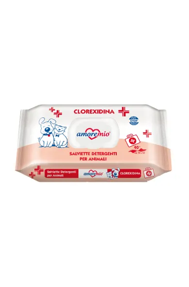 Amoremio Chlorhexidine Pet Wipes 40pcs