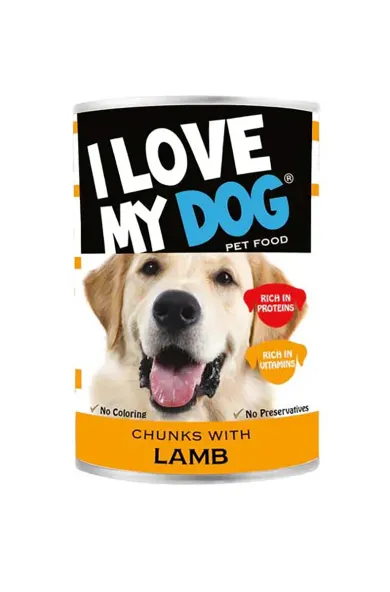 I Love My Dog Chunks With Lamb 400g