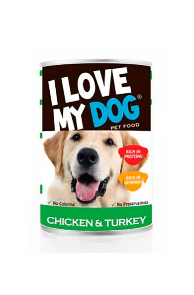 I Love My Dog Chunks With Chicken & Turkey 400g