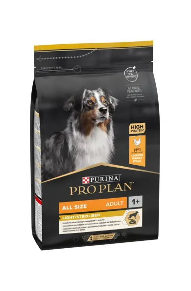 PURINA PRO PLAN ALL SIZE ADULT LIGHT STERILIZED DOG CHICKEN - 3KG