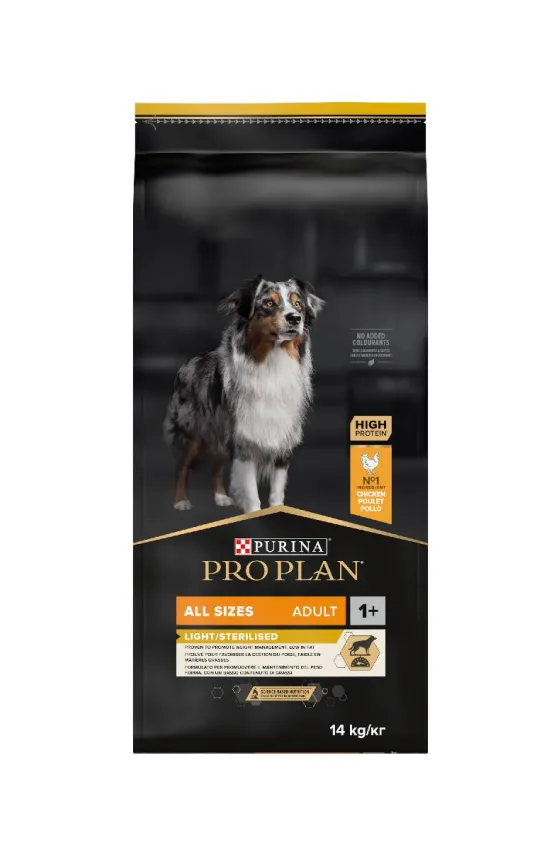 PURINA PRO PLAN ALL SIZE ADULT LIGHT STERILIZED DOG CHICKEN - 14KG