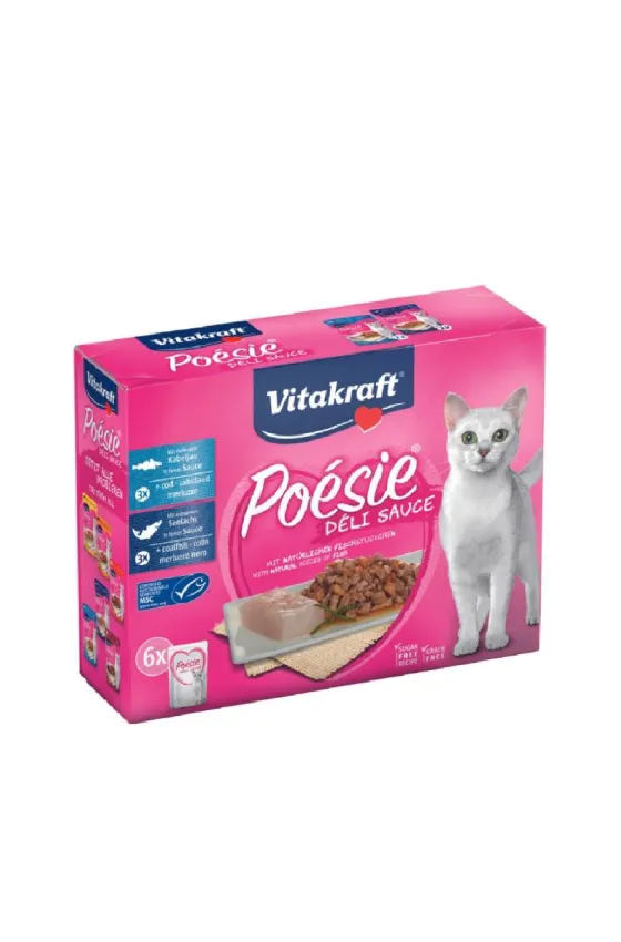 VITAKRAFT POESIE DELI SAUCE MULTIPACK CODFISH