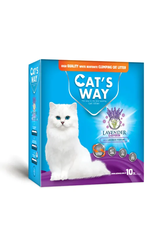 Cat's Way Clumping Cat Litter Lavender 10L Box