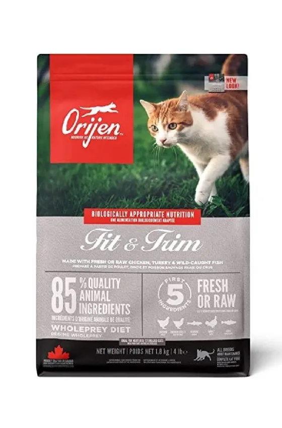 Orijen CAT Fit & Trim Chicken, Wild Caught Fish & Turkey- 5.4kg