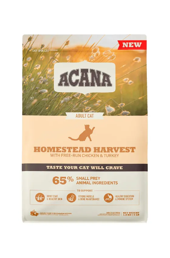 ACANA CAT HOMESTEAD HARVEST Chicken & Turkey 1.8Kg 
