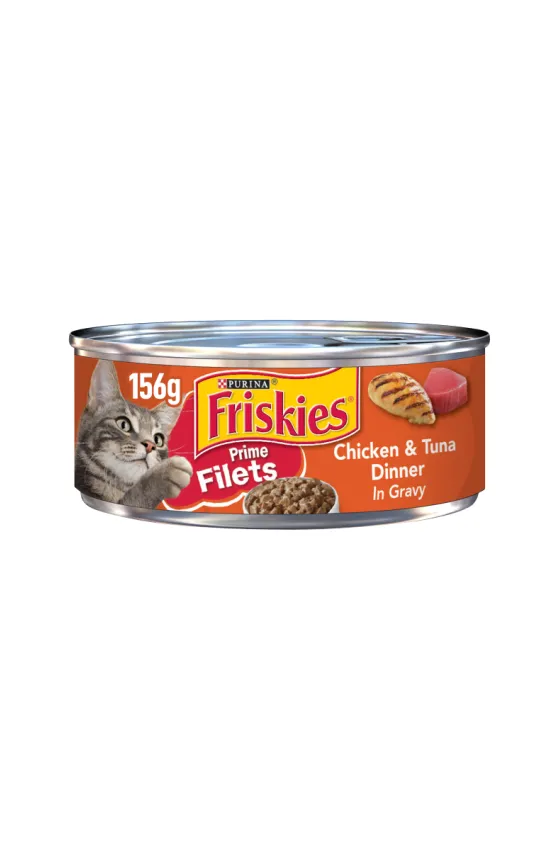 Friskies Prime Filets Chicken & Tuna in Gravy 156g