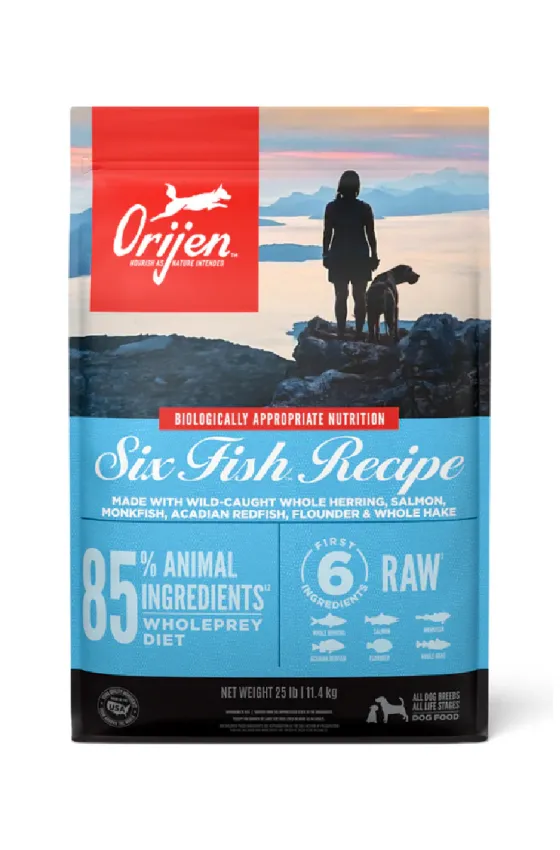 Orijen Six Fish Recipe Mackerel, Hake, Flounder, Rockfish, Sole & Wild Caught Pilchard- 2kg