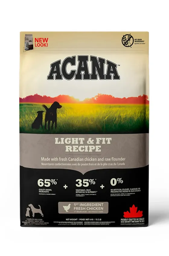 Acana Dog Light & Fit Recipe Chicken & Raw Hake 6kg