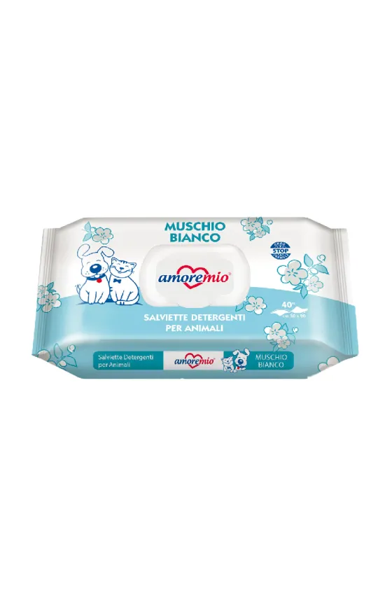 Amoremio White Musk Pet Wipes 40pcs